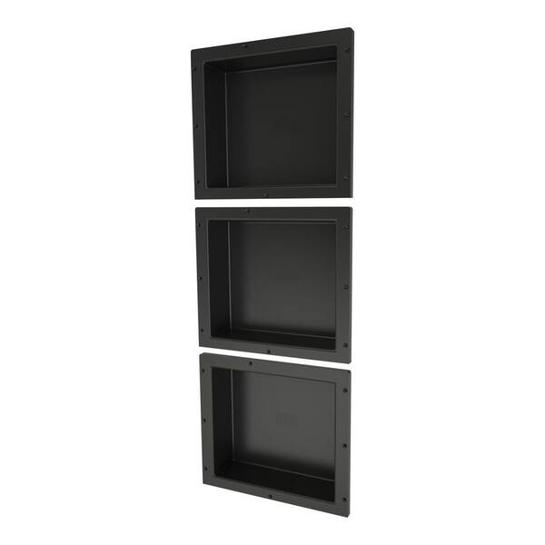 Modern Niche 14x14 Recessed Wall Niche – White Plastic, 4 Inches Deep – For Display Or Storage (Model #2009-01b)