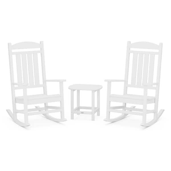 Presidential White 3-Piece Plastic Patio Conversation Set