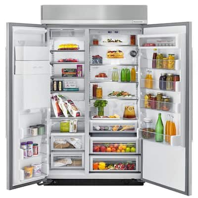 29.5 cu. ft. Built-In Side by Side Refrigerator in Stainless Steel