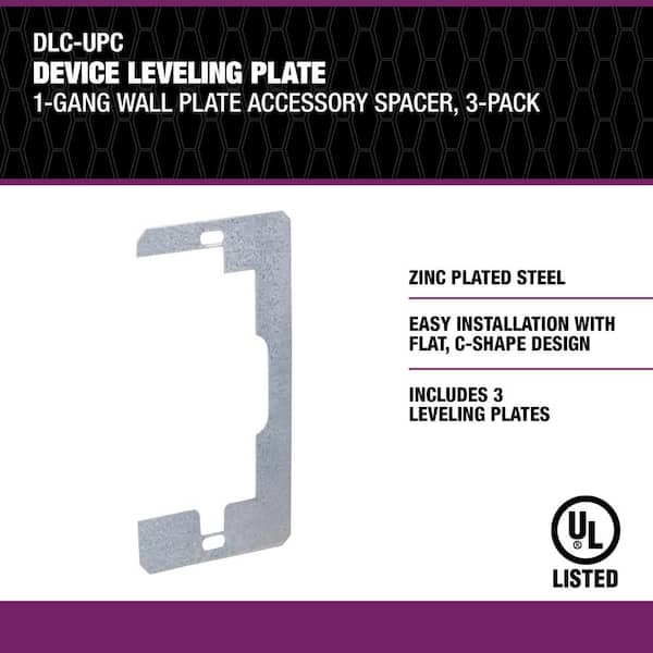 Southwire 5 in. Device Levelling Plate Gray 1-Gang Wall Plate Bracket (3- Pack) DLC-UPC - The Home Depot