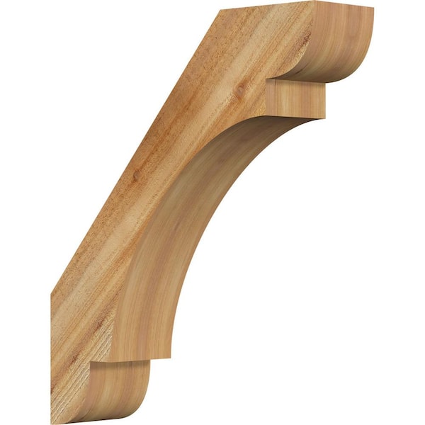 Ekena Millwork 6"W x 24"D x 28"H Olympic Rough Sawn Knee Brace, Western Red Cedar