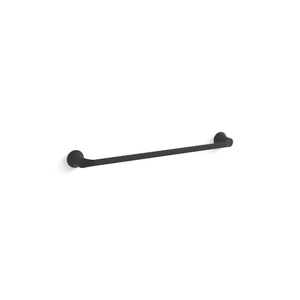 Simplice 24 in. Wall Mounted Single Towel Bar in Matte Black