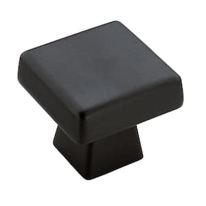 Blackrock 1-1/2 in. (38mm) Modern Black Bronze Square Cabinet Knob