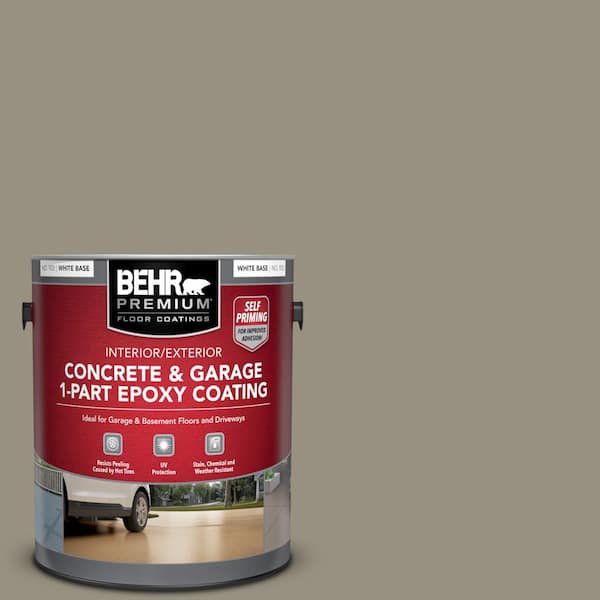 BEHR PREMIUM 1 gal. #N320-5 Gray Squirrel Self-Priming 1-Part Epoxy Satin Interior/Exterior Concrete and Garage Floor Paint