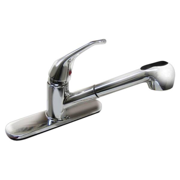 KISSLER and CO Dominion Single-Handle Pull-Out Sprayer Kitchen Faucet in Chrome