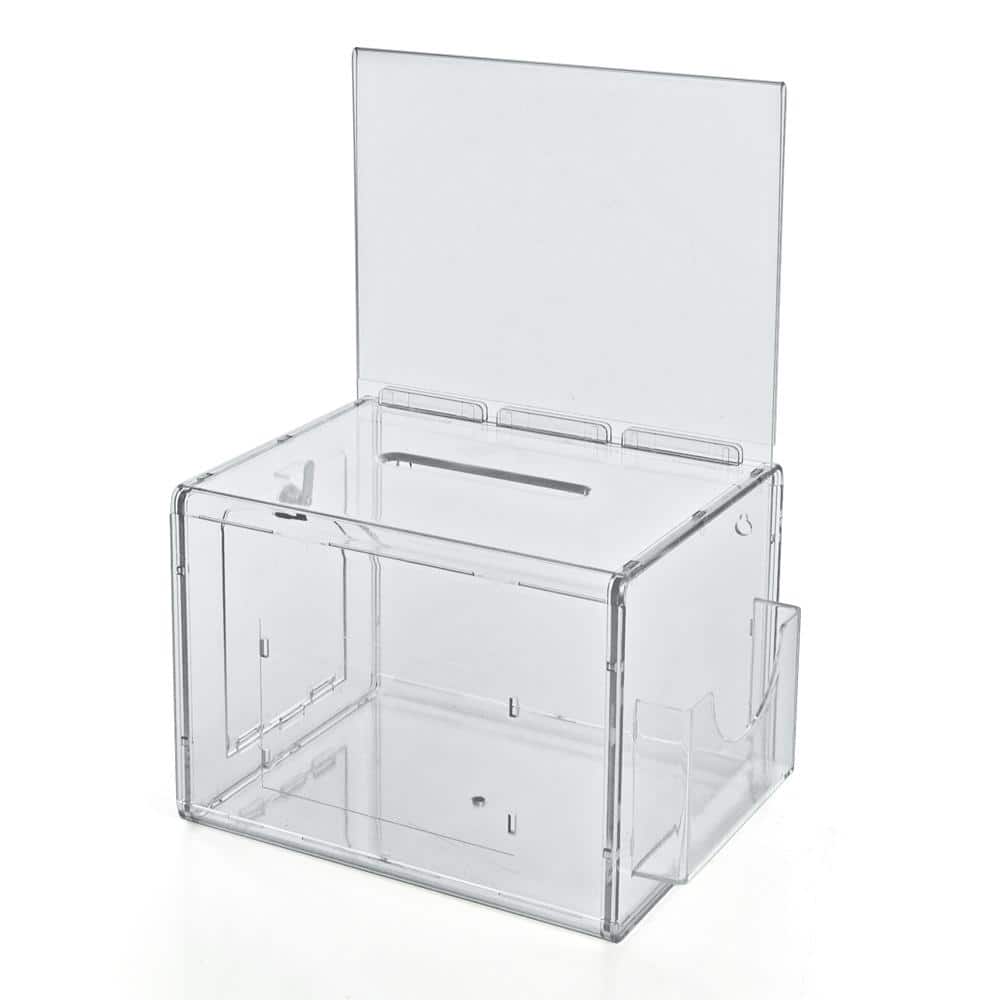 Extra Large Acrylic Lottery Box with Lock and Key, Clear price history on PriceWatchPro