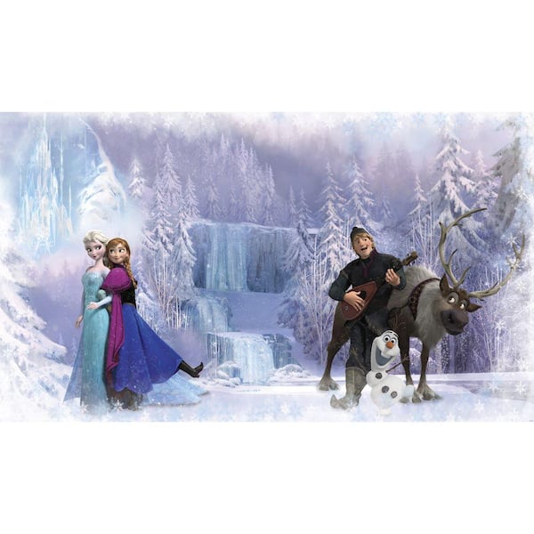 Kids Room Photo Wallpaper Disney Frozen Princess Elsa, Anna, Castle Wall  Mural 