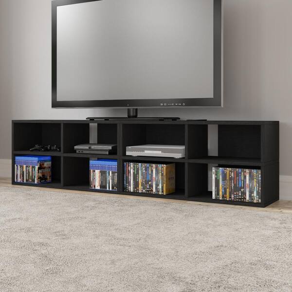 Way Basics Zboard Black Tv Stand Media Console Wb Tv Bk The Home Depot