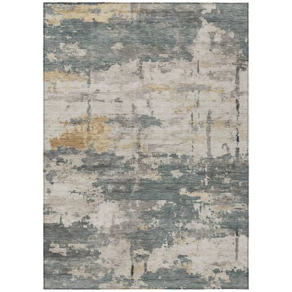 Chantille Machine Washable Indoor/Outdoor Abstract ACN2362 Basil 3 ft. x 4 ft. Area Rug