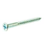 #12 x 1 in. Phillips Round Head Zinc Plated Wood Screw (4-Pack)