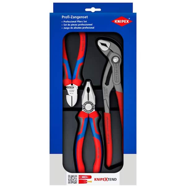 キーラ&サイゴ　セット　エックスプラス KNIPEX Pliers Set with Combination Diagonal and Cobra Pliers (3