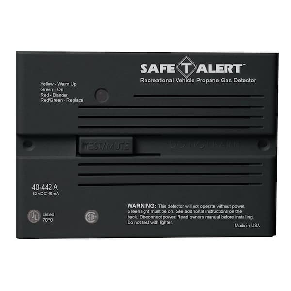 MTI Industries Propane/LP Gas Alarm - 12V, 40 Series Flush Mount, Black