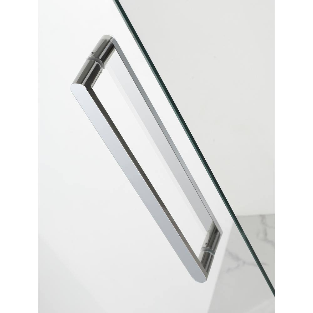 Madox 54-60" Frameless Chrome Hinged Shower Door