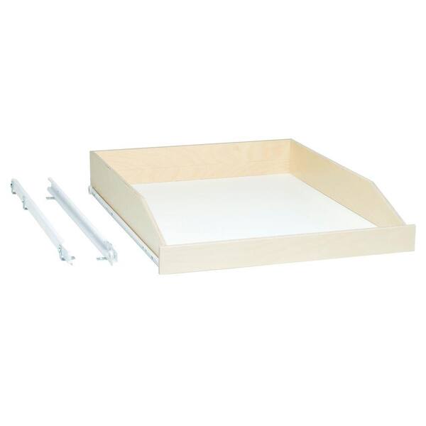 Slide-A-Shelf Made-To-Fit Slide-Out Shelf 6 in. to 36 in. Wide, 3/4 Extension, Choice of Wood Front