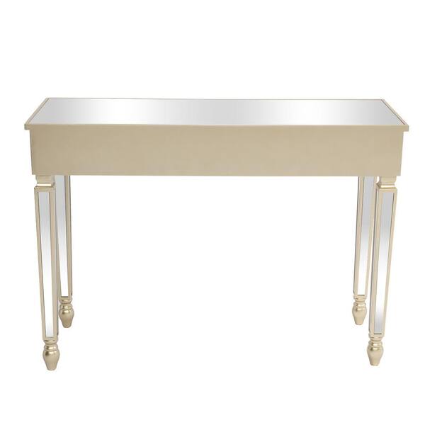 Karl home 1-Piece Gold Color Makeup Vanity Table with (3 Drawers) 301558810555