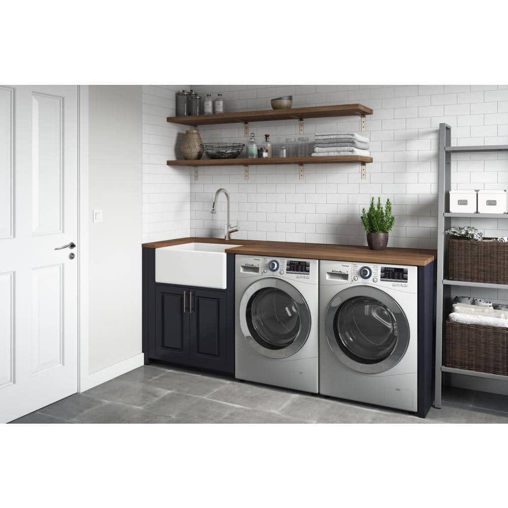 Ruvati 27-inch White Fireclay Farmhouse Kitchen Sink