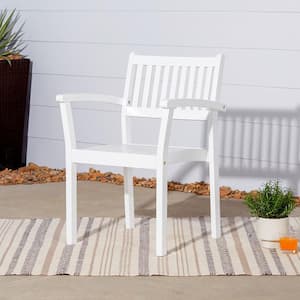 Bradley Stacking Wood Outdoor Dining Chair (2-Pack)