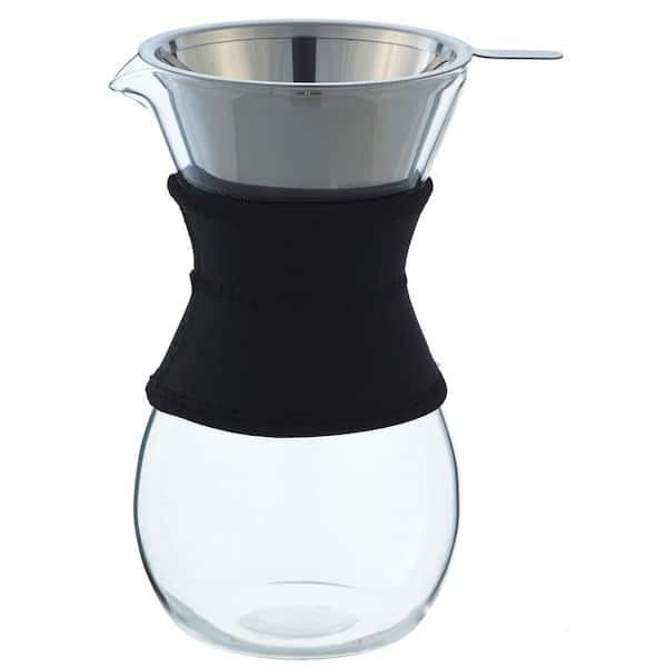 GROSCHE Austin 3-Cup Pour-over Coffee Dripper Set with Glass Carafe and Filter