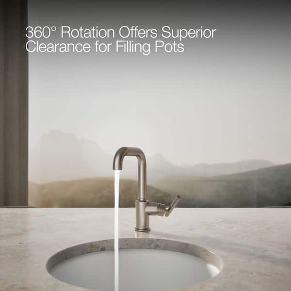 KOHLER Purist Single-Handle Standard Kitchen Faucet with Secondary