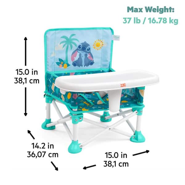 BRIGHT STARTS Stitch Pop 'N Sit Portable Booster Seat 17511-050