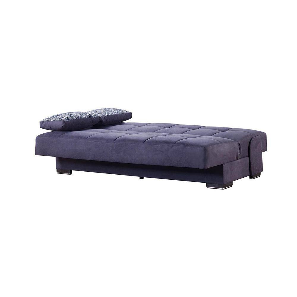 Ottomanson Soho Collection Convertible 75 in. Gray Upholstery 3Seater