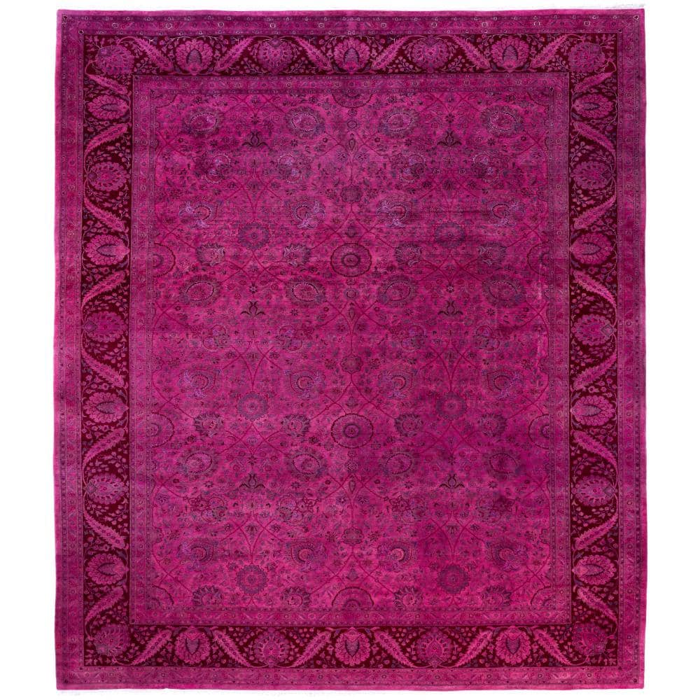 Fine Vibrance Pink 10 X 14 Hand-Knotted Wool Indoor Area Rug price history on PriceWatchPro