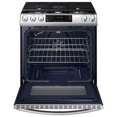 30 in. 6.0 cu. ft. Slide-In Gas Range with Air Fry and Fan Convection in Fingerprint Resistant Stainless Steel