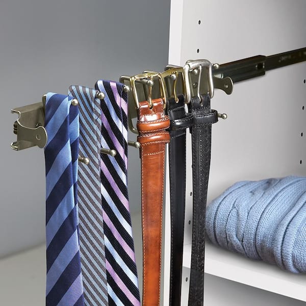 Hooks Belt Tie Rack Belt Organizer Wall Mount For Closet, Holds