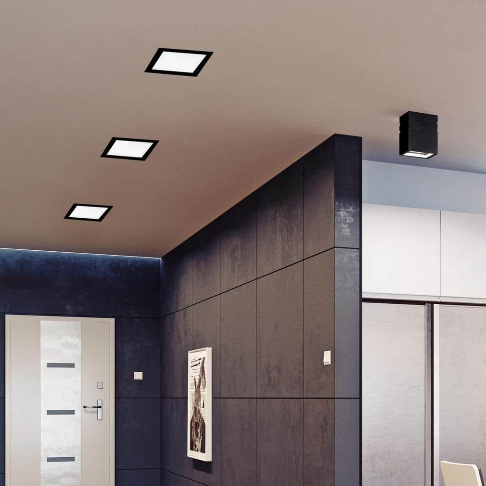 8-inch Black Aluminum Square LED Recessed Downlight