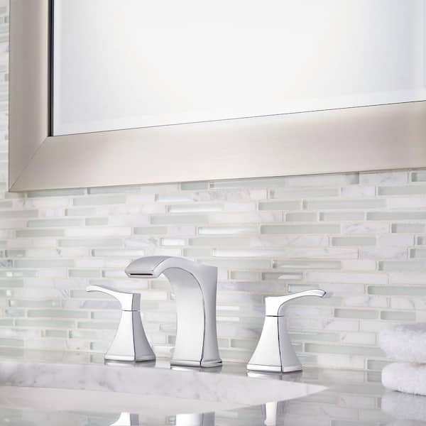 Venturi 8 in. Widespread 2-Handle Bathroom Faucet in Polished Chrome (2-Pack Combo)