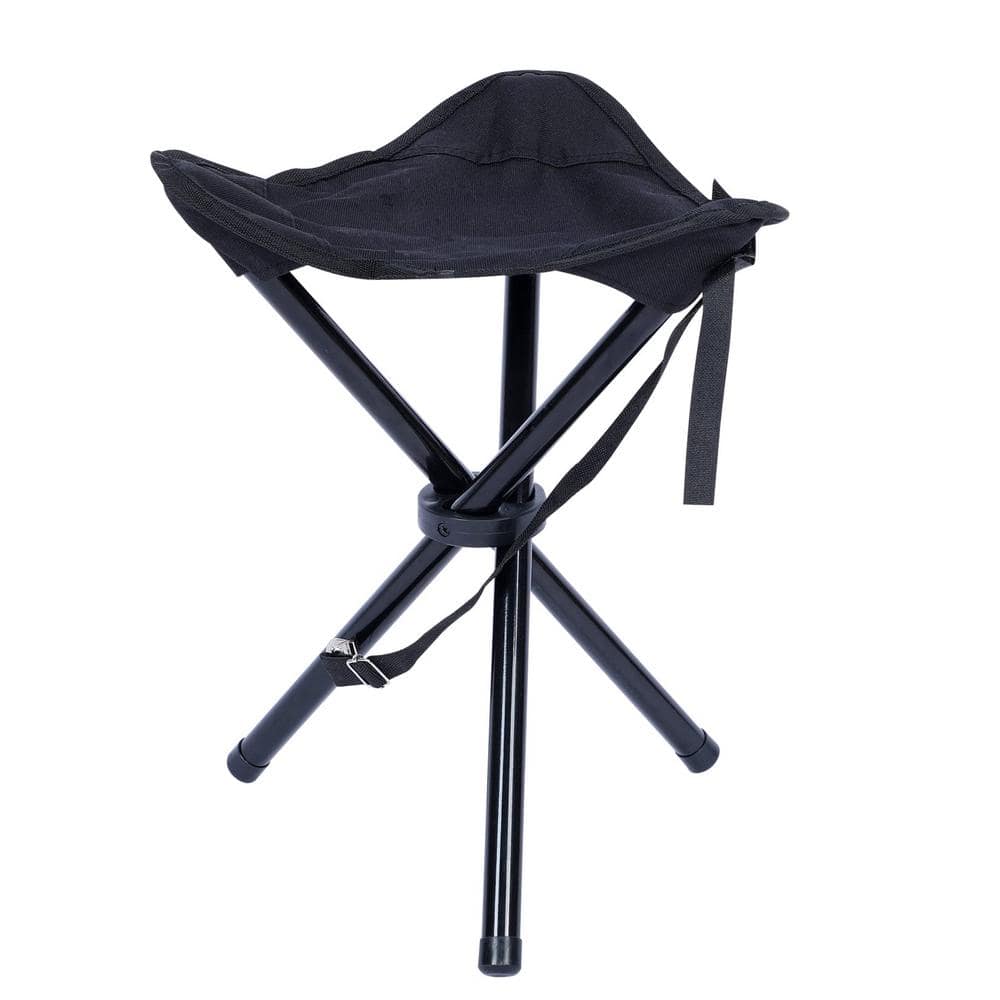  NEREIDS NET Folding Camping Stool,Camping Fishing Stool 13 Gear  Rise Fall 21cm Adjustment Fishing Chair with Backrest Rod Holder Folding  Fishing Deck Chair Fisherman Gift for Ice Fishing, Camp Black 