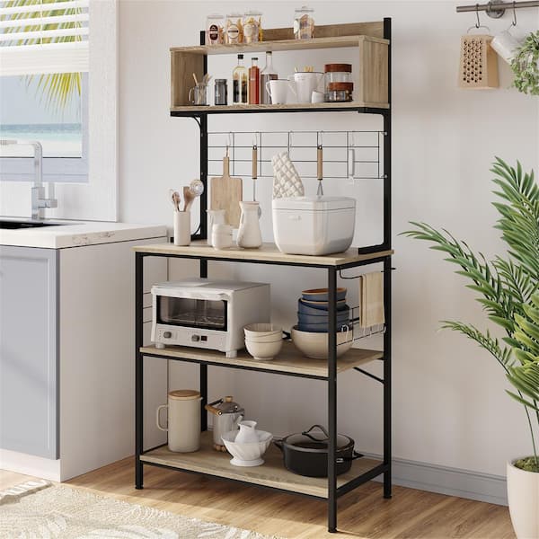 3-Tier Kitchen Baker Rack Microwave Oven Rack Stand Storage Cart