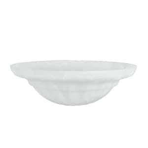 5-1/8 in. Alabaster Torchiere Replacement Glass Shade