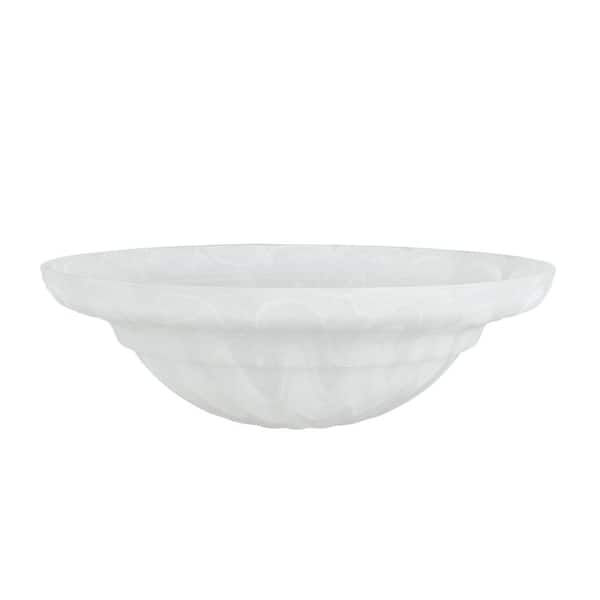 5-1/8 in. Alabaster Torchiere Replacement Glass Shade