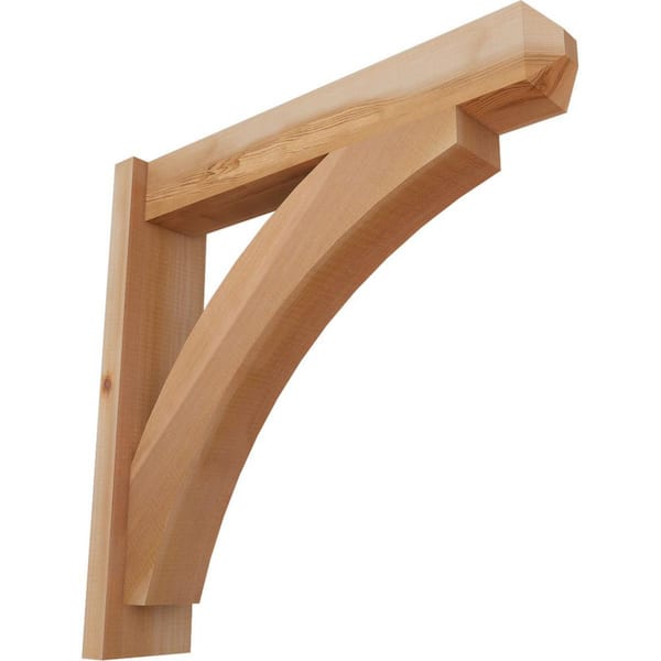 Ekena Millwork 6 in. x 26 in. x 26 in. Western Red Cedar Thorton Craftsman Smooth Outlooker