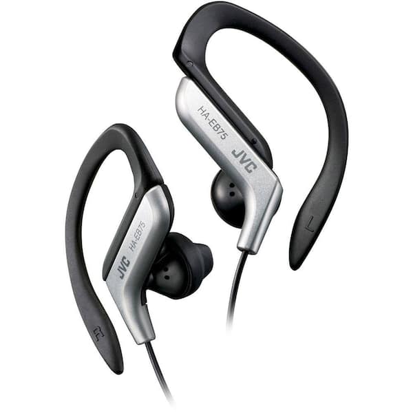 JVC Ear-Clip Headphones for Light Sports with Bass Enhancement - Silver