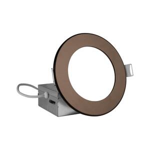 RELS 4 in. Round Selectable IC-Rated Integrated LED Recessed Downlight Trim Kit, Oil-Rubbed Bronze