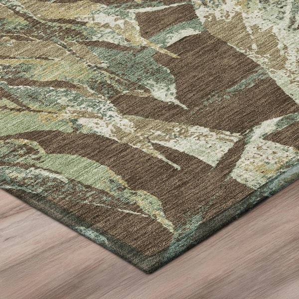 Chantille Machine Washable Indoor/Outdoor Abstract ACN2975 Chocolate 5 ft. x 7 ft. 6 in. Area Rug