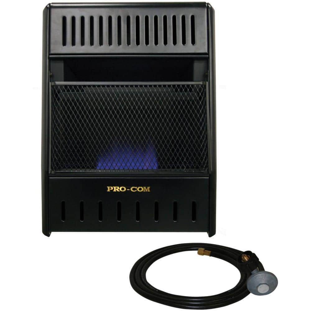 14 in. Vent-Free Propane Gas Wall Heater with Thermostat Control, 10000 BTU