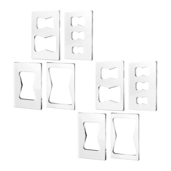 ‎POWERTEC Clear 1/4 in. Thick Acrylic Butterfly Bowtie Router Template for Woodworking, Precise Cuts (8-Pack)