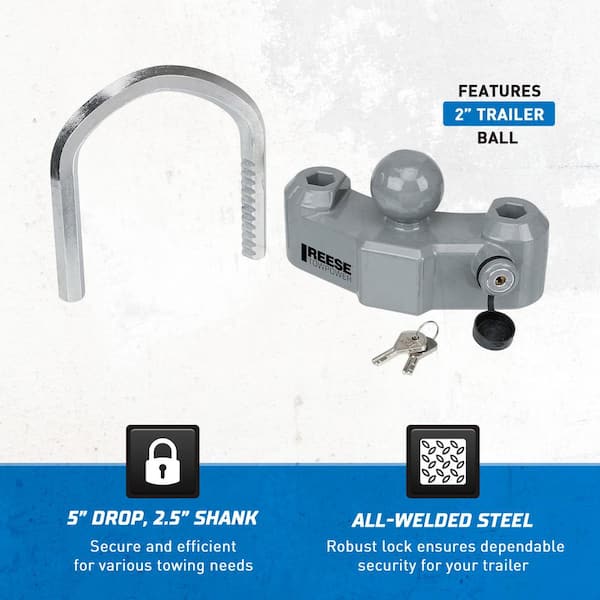 Reese Towpower Trailer Coupler Lock, Adjustable At Tractor