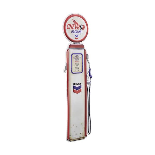 American Art Decor Chevron Oil Vintage Gas Pump Metal Sign-Retro