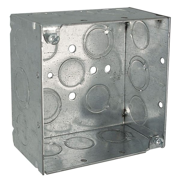 RACO 4 in. Square Welded Box, 2-1/8 Deep with 1/2 & 3/4 in. TKO's (25-Pack)