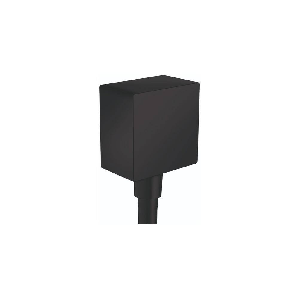 Matte Black Square Wall Outlet with Backflow Prevention