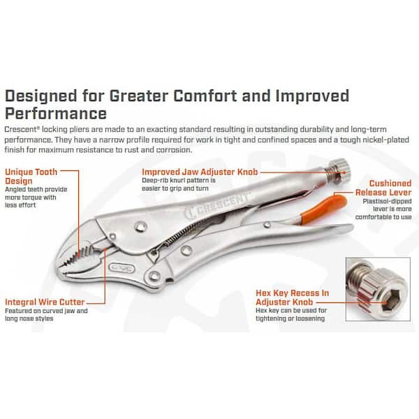 P1 Tools Sheet Metal Clamp Locking Pliers 10 Inch-High Carbon