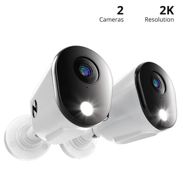 Night Owl - Indoor Wi-Fi IP Plug in 3MP Deterrence Camera with Pan, Tilt and 2-Way Audio - White