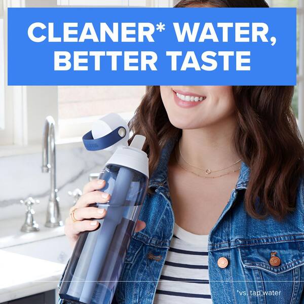 Brita Premium 26 oz. Filtering Water Bottle with BPA Free in Sea Glass Blue 10060258365198