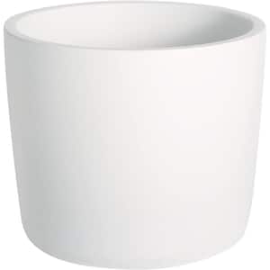 Mid-Century Modern 11.75 in. L x 11.75 in. W x 9.5 in. H 22.71 Qt. White Indoor Ceramic Planter (1-Pack)