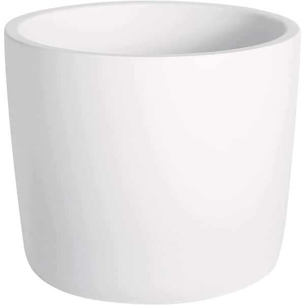 ITOPFOX Mid-Century Modern 11.75 in. L x 11.75 in. W x 9.5 in. H 22.71 Qt. White Indoor Ceramic Planter (1-Pack)
