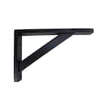 11.5 in. x 7.5 in. Black Wooden Decorative Shelf Bracket